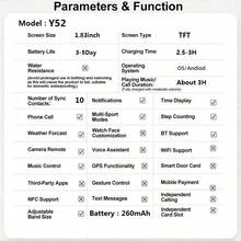 Reloj inteligente de pantalla grande de 1.83 pulgadas nuevo 2026 para niños y adolescentes, compatible con llamadas, notificaciones de mensajes, modos deportivos, pronóstico del tiempo, widgets personalizables, accesorio diario esencial para niños - Multicolor - Ver 8