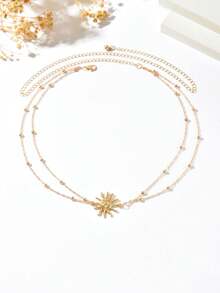 1pc Vintage Fashion Personalized Design Metal Distressed Chain Butterfly Tassel Waist Chain Suitable For Women To Wear On Any Occasion - Gold - View 3