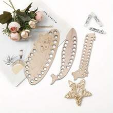 3件組木製卡通動物穿線板 刺繡繞線板 線材收納整理工具 刺繡手工繞線板 DIY 針織縫紉用品配件 - 經典的 - 查看 9