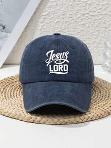 1件女款 Jesus Is LORD 字母印花做舊時尚沙灘旅行可調節軟頂棒球帽 - A - 查看 23