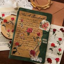 40pcs/Pack Vintage Realistic Botanical Floral PET Waterproof Stickers, Vintage Plant Flower Self-Adhesive Stickers, Suitable For Planner, Scrapbook, Water Cup DIY Decoration, Aesthetic Handmade Stationery Supplies, Suitable For Planner, Laptop Art Projects - 40Pcs - View 8
