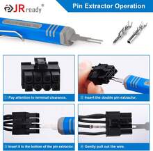 JRready DRK-D173P Molex 11-03-0044 Mini-Fit Jr Extraction Tool Molex Pin Extractor Tool Molex Pin Removal For ATX EPS PCI-E Connectors Terminal Release Tool ATX Pin Removal Tool - White - View 3