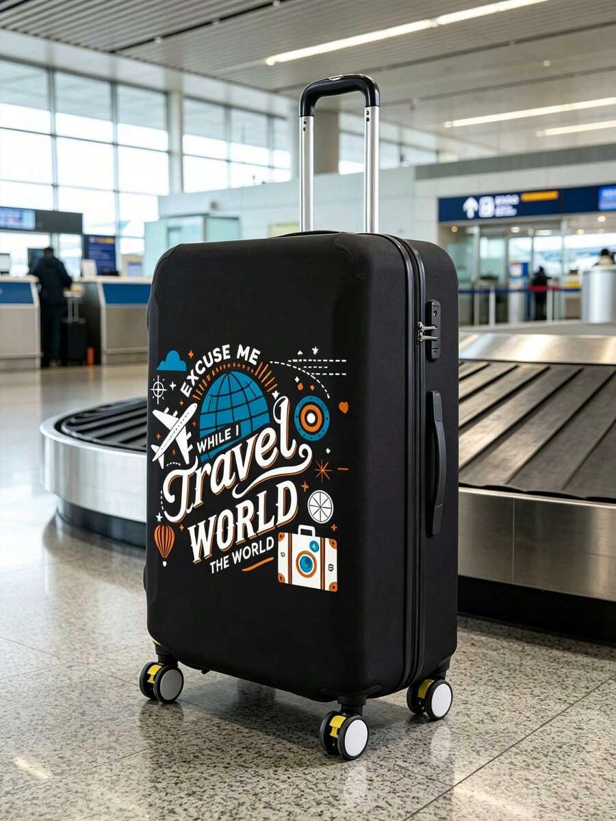 18-32 Inch Durable Universal Luggage Cover, Dustproof And Scratch-Resistant Luggage Cover With Elastic Edge, Suitable For Flights, Honeymoon, Airport, Cruise, Business Travel, Unisex Travel Essential Accessory, Suitable For Family, Friends, Mother, Teacher, Fits Most Roller Luggage, Carry-On Bags, Suitcases - Multicolor - View 1