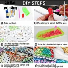 2D Flat Printing, Gnome Diamond Art Hanging Kit, 5D Special Shape Diamond Art Kit For Adults, Crystal Rhinestone Sunflower Diamond Painting Bee Gemstone Artist Home Garden Wall Decor - A - View 4