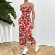 Nuevo Vestido Bodycon Mini con Estampado de Margaritas, Sin Tirantes, con Abertura en el Pecho, para Mujer, Primavera/Verano - Morado - Ver 3