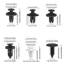 100pcs Automotive Repair Clip Set, 6 Sizes, Black Nylon Material, Durable, For Bumper And Fender Fixing, Easy To Install And Remove, Not Easily Damaged - 100Pcs Car Mounting Clips - View 4