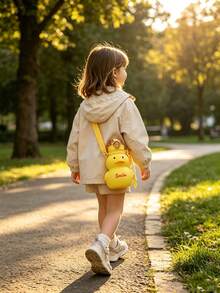 Cute Yellow Duck Water Cup, Summer Highly Attractive Creative Large Capacity Pop-Up Water Bottle With Straw, Plastic Big Belly Cup - Multicolor - View 6