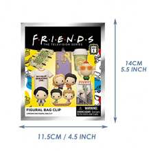 Monogram Warner Bros Friends Officially Licensed Blind Bag Keychain (1PC)-3D Foam Blind Box Figure Bag Clip&Charm Zipper Pull Keyring Backpack Accessories Collectible Gift - Multicolor - View 4