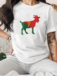 playera de la selección portugal cómoda,sublimada blusas para dama casuales,para el equipo nacional. - Blanco - Ver 1