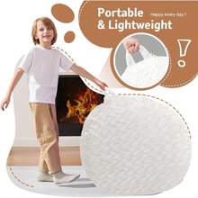 2-Leg Bean Bag Chair, Giant Bean Bag Chairs For Adults, Large Bean Bag Chairs With Memory Foam Filling, Large Bean Bag Chairs With Plush Cover - Gray - 米色 - 查看 4