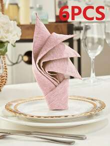 Servilletas de tela de unicolor minimalista moderno, resistentes a las arrugas y lavables, adecuadas para bodas, fiestas, banquetes, decoración de mesa de comedor en el hogar, decoración diaria del hogar, fáciles de dar forma - Multicolor - Ver 11