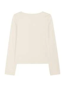 Women's White Polka Dot Ruffle Cami Top And Knit Cardigan 2 Pieces Set, Elegant Layered Outfit For Fall And Winter, Cute Casual Style - Apricot - View 6