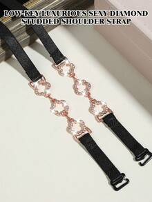1/2 Pair Women's Rhinestone Bra Straps, Sparkling Adjustable Shoulder Straps, Lingerie Accessories, Suitable For Wedding Dress, Evening Gown, Backless Outfit, Prom, Party - Multicolor - View 4