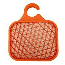 Kitchen Storage Set Orange Dish Rack Black Sponge Holder Countertop Organizer Drainer Caddy Soap Brushes Dishcloths Container Sink Accessories Home Organize Drain Rack Easy Clean Practical Storage Solution - Multicolor - View 4