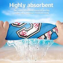 Personalized Baseball Towels Custom With Name/Number/ - Retro Suitable For Team, Ultra Absorbent Microfiber Bath Pool Towel For Adults, Baseball Gifts For Players, Coaches, School Clubs - Royal Blue - View 4