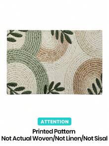 1pc Multi-Color 3D Leaf Print Rug, Suitable For Bathroom, Kitchen, Outdoor, Indoor, Hallway Runner, Bedroom, Living Room, Bedside Mat, Machine Washable Easy To Clean, Non-Slip Backing, Bedroom Decor Mat - Multicolor - View 5