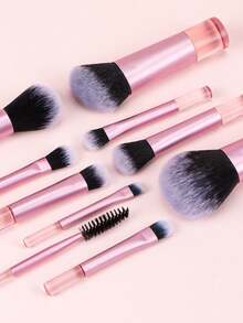 4/6pcs Mini Makeup Brush Set With Zipper Storage Bag, Portable Travel Makeup Brushes, Multi-Color Options, Comb Set, Makeup Brush Set, Full Makeup Set, Makeup Brush Set, Makeup Brush Set, Makeup Gift Set, Gift, Professional Makeup Brushes, Full Makeup Set - Multicolor - View 2