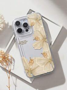 1件金色百合美學圖案透明氣囊全包覆TPU防摔時尚手機殼，適用於Apple Phone17/16/11/12/13/14/15/15Pro/15Plus/15ProMax/7/8Plus/X/XsMax/Xr/7/8/16Pro/16Plus/16ProMax/17Pro/17e/17ProMax & Galaxy/A54/A14/A12/A13/A15/A32/A33/A52S/S20/S21/S22/S23/S24/S23Plus/S24Ultra/S25/A23/S26/S26PLUS/S26ULTRA/A17/A16/A56/A57系列，精美禮物 - 彩色 - 查看 3