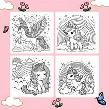 22 Page Cute Unicorn Theme - Suitable For Beginners With Thick Paper, Simple Patterns, Festival Design - Easy Art, Warm Atmosphere, Adult Coloring Book, Creative Illustrations, Coloring Book - Single Piece - View 4