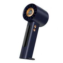 SULVGO Ventilador de mano de alta velocidad con 1800mAh, enfriamiento de verano, 100 velocidades ajustables sin escalones, LED, recargable por USB, mini soplador portátil silencioso, con brújula incorporada y gancho, ventilador de escritorio turbo, apto para uso al aire libre - Soporte de Mano - Ver 14