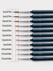 1 Set Wolf Hair Pointed Brushes, Line Brushes, Watercolor Brushes, Soft Bristle Oil Painting Brushes, Fine Point Line Brushes, Contour Brushes, Essential For Valentine's Day, Wedding, Birthday Painting - Sets - View 5