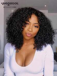 MEGALOOK 10-16 Inch Deep Wave Bob Wig 100% Human Hair 6x6 T-Part Lace Front Breathable Mesh Cap Bleached Knots Comfortable Natural Hairline For Daily Wear - SNatural - View 3