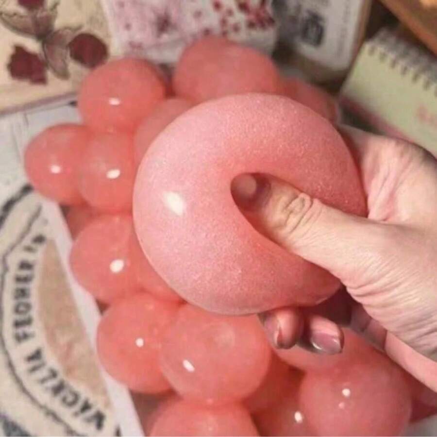 Juguete antiestrés suave de melocotón translúcido, juguete suave de melocotón, juguete suave translúcido, juguete suave de textura de gelatina, juguete antiestrés suave, juguete antiestrés, juguete suave de fruta realista, juguete antiestrés para adultos, juguete para apretar - Multicolor - Ver 1