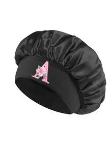 1 pezzo Cuffia da notte in raso nero, Cuffia da notte con stampa di lettere A-Z, Personalizzabile, Cuffia da notte in raso con elastico morbido, Adatta per la cura dei capelli, Viaggi, Prodotti per capelli, Strumenti per capelli, Accessori per capelli, Parrucchieri e Forniture per capelli - nero - Visualizzare 16
