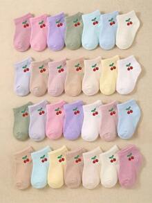 6/12/24 Pairs Soft Breathable High Elastic Candy Color Butterfly Jacquard Baby Socks, Toddler Girls Walking Socks/Sports Socks, Comfortable For Daily Wear Without Tightness, Suitable For 0-36 Months Babies, Autumn Daily Wear And Back To School Season, Baby Socks, Girls Socks, Butterfly Pattern, Back To School Gift, Newborn Essentials - Multicolor - View 6