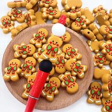 5-Piece Set Of New Christmas 3D Gingerbread Men With Bow Silicone Beads And Bead Combo, Christmas-Themed Spacer Beads, DIY Keychain And Bracelet Crafting Beads, Lanyard, And Holiday Gift DIY Materials - 3DHDJJBR Beads - View 10