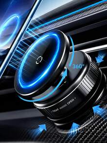 Giá đỡ điện thoại từ tính xoay 360° cho ô tô, giá đỡ điện thoại từ tính hút chân không có thể điều chỉnh, xoay bằng lực hút chân không không cần keo dán, thích hợp cho ô tô/phòng tập thể dục/gương/bề mặt nhẵn, giá đỡ rảnh tay, tương thích với tất cả các điện thoại thông minh. - A - Xem 2