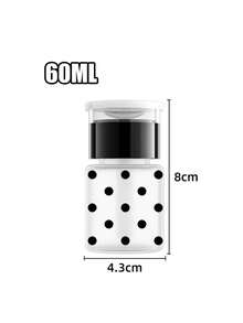 Cute Polka Dot Pattern Transparent Pet Reusable Travel Bottle, Makeup Remover Dispenser Bottle, Portable Pump Head Dispenser Bottle, Suitable For Nail Polish Remover, Toner And Makeup Remover, Round Top Design, Reusable, Makeup Remover Bottle, Travel Essential - Multicolor - View 14