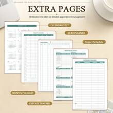 2027 Self-Discipline Planner, 320 Pages High-Quality Faux Leather Cover, Multi-Color Design Monthly & Weekly Dual Layout, Portable Compact Size, Adult Time Management & Goal Tracking, Challenge Yourself School Supplies - A5 - View 7