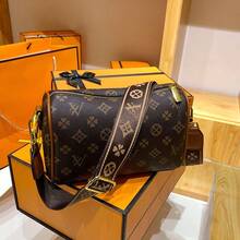 Women's Retro Shoulder Handbag Fashion Wide Strap Purse, Large Capacity Crossbody Tote Bag For Work, Travel & Everyday Use - 卡其色 - 查看 3
