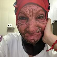 Scary Humorous Little Red Riding Hood Old Lady Mask | Cosplay Headpiece, Breathable And Comfortable, Fits Face Closely, Suitable For Various Occasions, Realistic Pattern, Easy To Wear, Applicable For Halloween Cosplay Party Prop - View 7