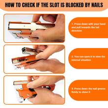Heavy-Duty Stapler, 3-In-1 Stapler For Staples And Nails With 3000 Staples, Wall Stapler, Manual Stapler With Adjustable Impact Force, DIY Stapler For Upholstery, Woodworking, Crafts, Carpentry And Decoration - Hand Tacker Staple Gun - View 10