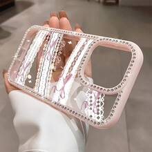 [24h Shipping From DE/FR/ES]Apple 17 16 15 Promax Phone Case - Luxury Bling Case With Lace Bow And Rhinestones, Fashion Star Diamond Case, Suitable For IPhone 17 Pro Max 17 16 15 14 Plus 13 12 11 Protective Case, Christmas Gift, New Year's Gift, Easter Gift, Halloween Gift, Gift For Family, Phone Case Gift For Women Men Birthday Present - 1 Piece Of Picture Color - View 7