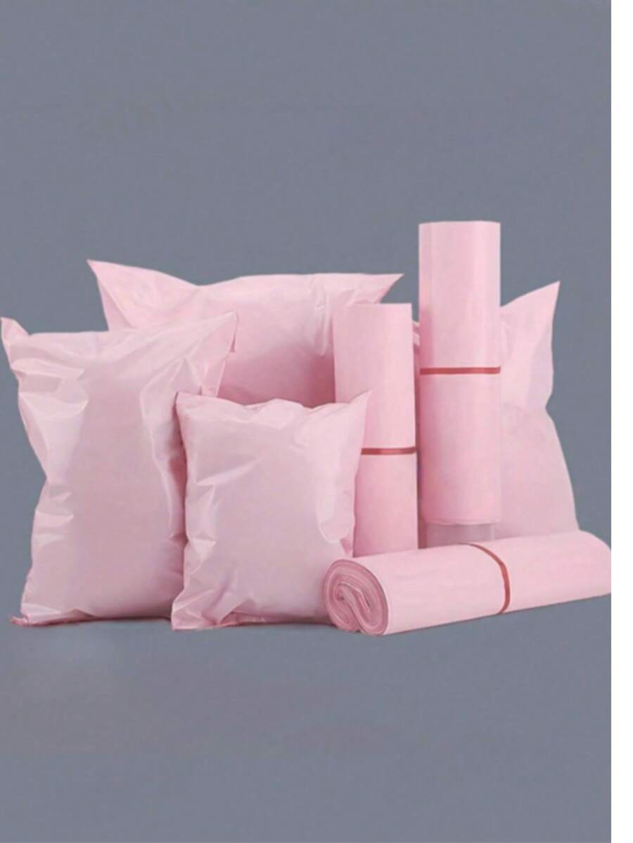 50pcs/100pcs New Material Pink Express Bags, Colorful Logistics Clothing Packaging Bags, Waterproof Parcel Courier Bags - Packaging Bags - View 1