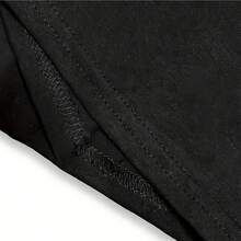 Camiseta de algodón puro con estampado de luz de motor, tela clásica, ropa masculina, camiseta casual de verano con cuello redondo, camisetas con estampados virales. - Negro - Ver 3