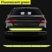 Universal Car Rear Bumper Reflective Warning Strip, 90cm Long Distance High Bright Reflector Decal, Waterproof UV Resistant Self Adhesive Anti-Collision Safety Sticker For Car Trunk Exterior Modification Fit Sedan SUV Pickup Van - Reflective Strips - View 7