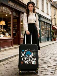 18-32 Inch Durable Universal Luggage Cover, Dustproof And Scratch-Resistant Luggage Cover With Elastic Edge, Suitable For Flights, Honeymoon, Airport, Cruise, Business Travel, Unisex Travel Essential Accessory, Suitable For Family, Friends, Mother, Teacher, Fits Most Roller Luggage, Carry-On Bags, Suitcases - Multicolor - View 8