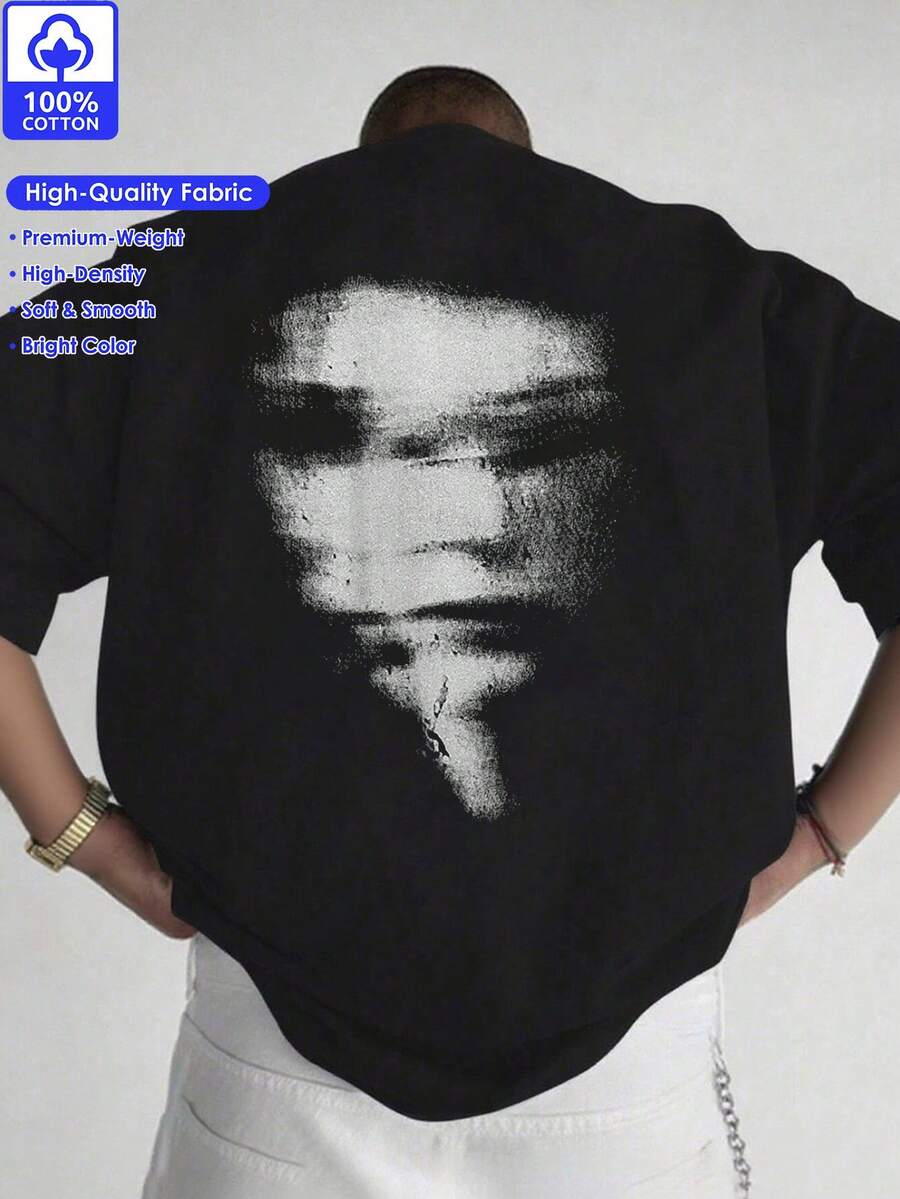 Men T-Shirts - 黑色 - 查看 1