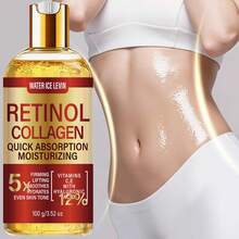 Retinol Collagen Body Oil, Fast-Absorbing Moisturizing Lifting Firming Body Oil, Suitable For Body, Abdomen, Face, Neck, Inner Thighs, Buttocks, Arms, Anti-Sagging - Hyaluronic Acid - View 1