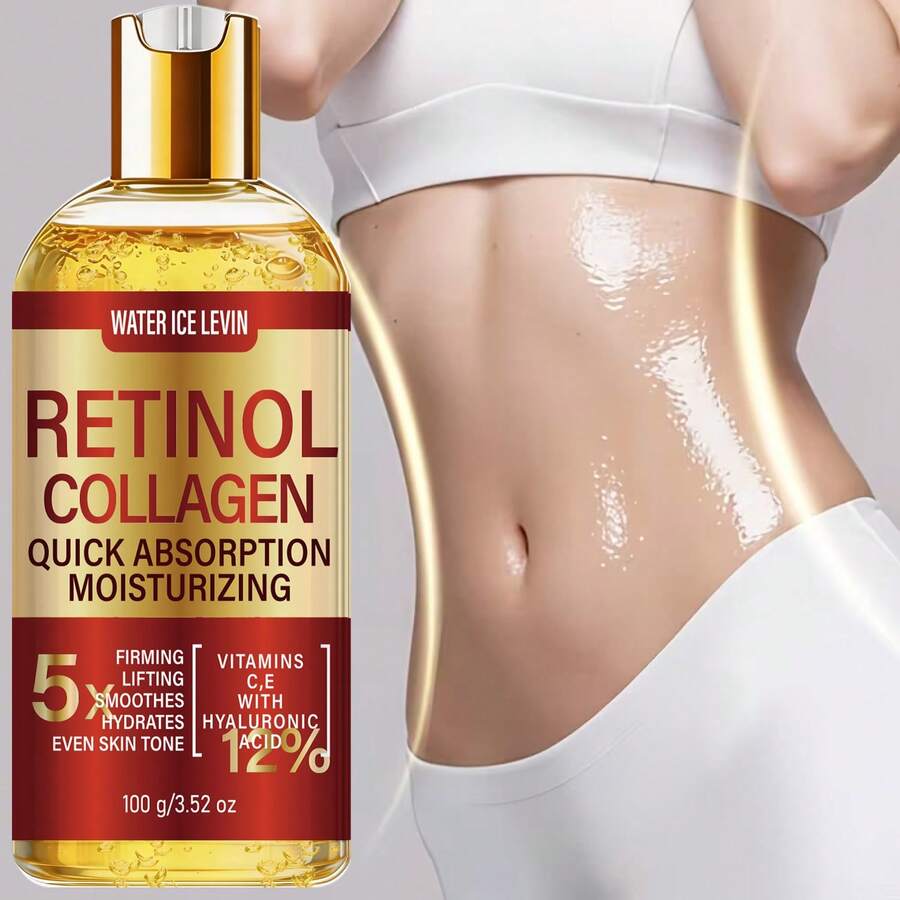 Retinol Collagen Body Oil, Fast-Absorbing Moisturizing Lifting Firming Body Oil, Suitable For Body, Abdomen, Face, Neck, Inner Thighs, Buttocks, Arms, Anti-Sagging - Hyaluronic Acid - View 1