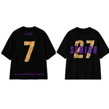 For Seniors, Personalized Name And Number, Oversized Urban Style In Black, Gold And Purple, Personalized Graduation Gift For Sports And Outdoor Use - 白色 - 查看 5