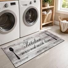 1pc Home Decor, Pattern Printed Floor Mat, Diatomaceous Earth Kitchen Rug, Kitchen Mat, Floor Mat, Easy To Clean, Printed Rectangular, Suitable For Living Room, Bedroom, Hallway, Bathroom, Laundry Room - Polyester Carpet, Suitable For Indoor And Outdoor Home Decor - Multicolor - View 14