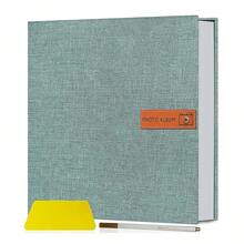Minimalistiskt stort självhäftande fotoalbum 4x6 5x7 8x10 scrapbook, stor kapacitet, DIY-fotobok, present till mamma, familj och bröllop, metallpenna och plastskiva - Flerfärgad - Visa 14