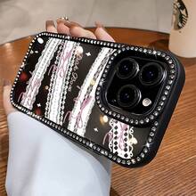 [24h Shipping From DE/FR/ES]Apple 17 16 15 Promax Phone Case - Luxury Bling Case With Lace Bow And Rhinestones, Fashion Star Diamond Case, Suitable For IPhone 17 Pro Max 17 16 15 14 Plus 13 12 11 Protective Case, Christmas Gift, New Year's Gift, Easter Gift, Halloween Gift, Gift For Family, Phone Case Gift For Women Men Birthday Present - 1 Piece Of Picture Color - View 3