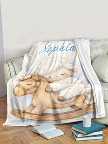 1 pieza Manta de franela personalizada con nombre, adecuada para cama, sala de estar, sofá, exterior, playa, camping, mascotas y talla grande ocasiones, se puede personalizar con impresión de nombre de familia/mascota/pareja, regalo ideal para Navidad, Día de la Madre/Día del Padre, familia, cumpleaños, amigos, mujeres, padres y talla grande ocasiones. - Estilo 2 - Ver 4