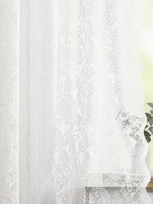1pc/2pcs Bohemian Sheer Curtains, Light Filtering Tassel Drapes For Living Room Bedroom, Elegant Window Treatment, Flowy Fringe Design, Soft Breeze Decor, Privacy Semi-Transparent, Farmhouse Vintage Style, Easy Hang Gift - White - View 3